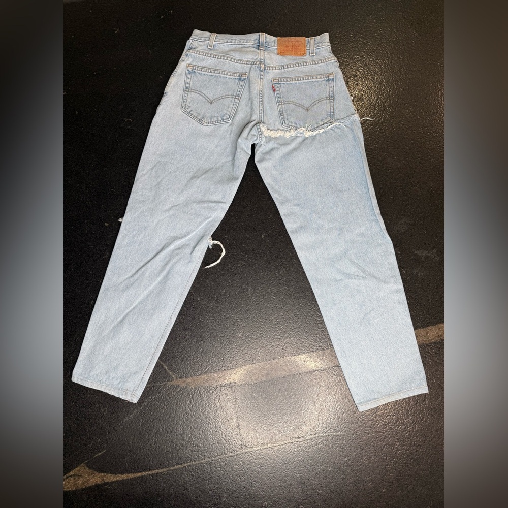 Levi's Light Blue Boyfriend Jeans custom made 30x30 - Picture 4 of 16